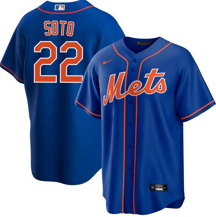 Mens New York Mets #22 Juan Soto Royal 2024 Cool Base Limited Stitched Jersey Dzhi